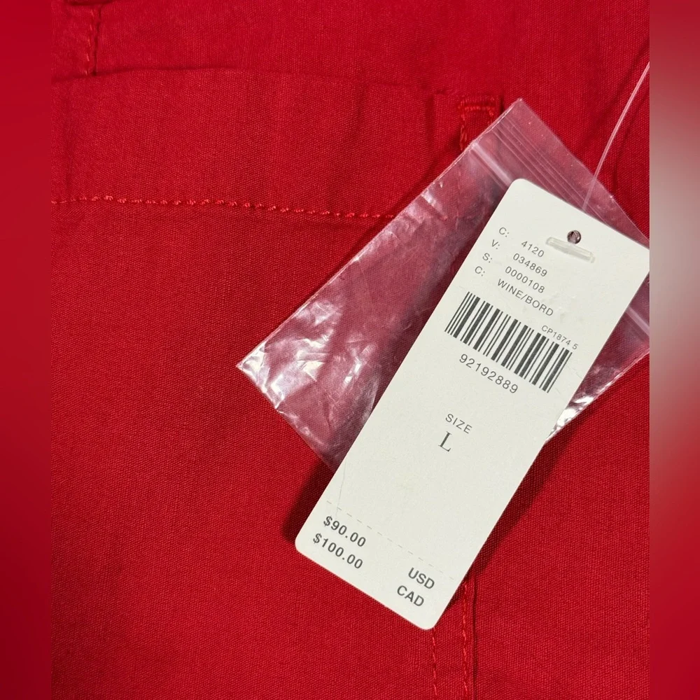 Maeve by Anthropologie Red Skirt Womens Large Pockets Linen Blend NEW Read Desc - Picture 6 of 9